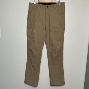 Orvis Men's Fleece Lined Tech Pants 36x34 Tan Outdoor Hiking Trousers